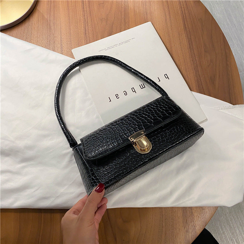 Small Bag Women Stone Pattern Shoulder Bag Underarm Bag