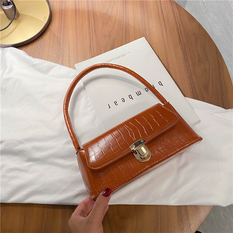 Small Bag Women Stone Pattern Shoulder Bag Underarm Bag