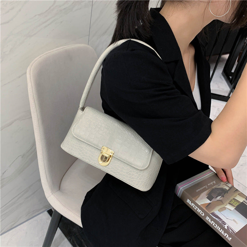 Small Bag Women Stone Pattern Shoulder Bag Underarm Bag