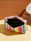 Metal Tassel Stripes Pattern Crossbody Bag