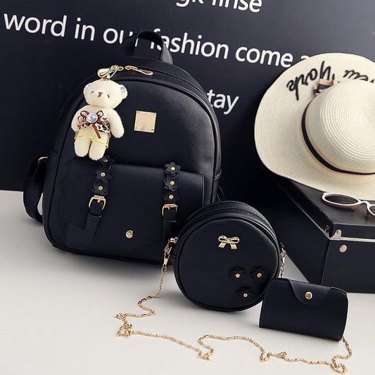 Three Piece Belt Bear Bagpack