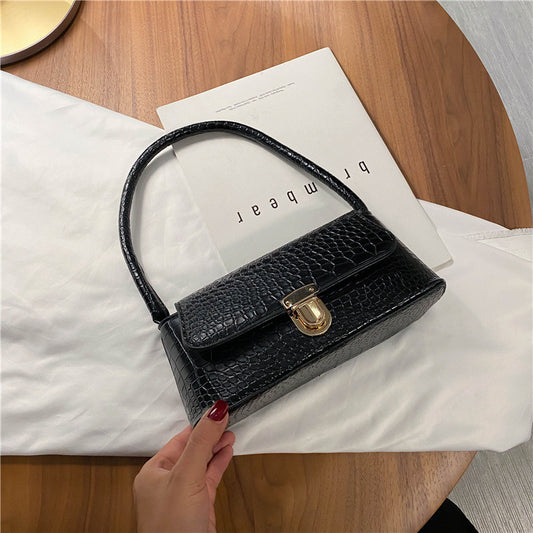 Small Bag Women Stone Pattern Shoulder Bag Underarm Bag