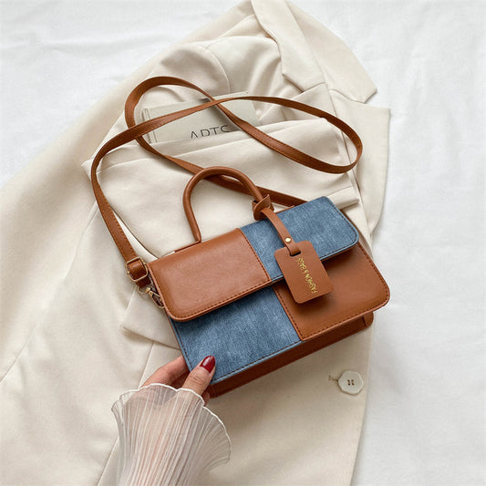 Splicing Texture Handbag
