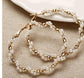 Big Circle Round Pearl Earrings